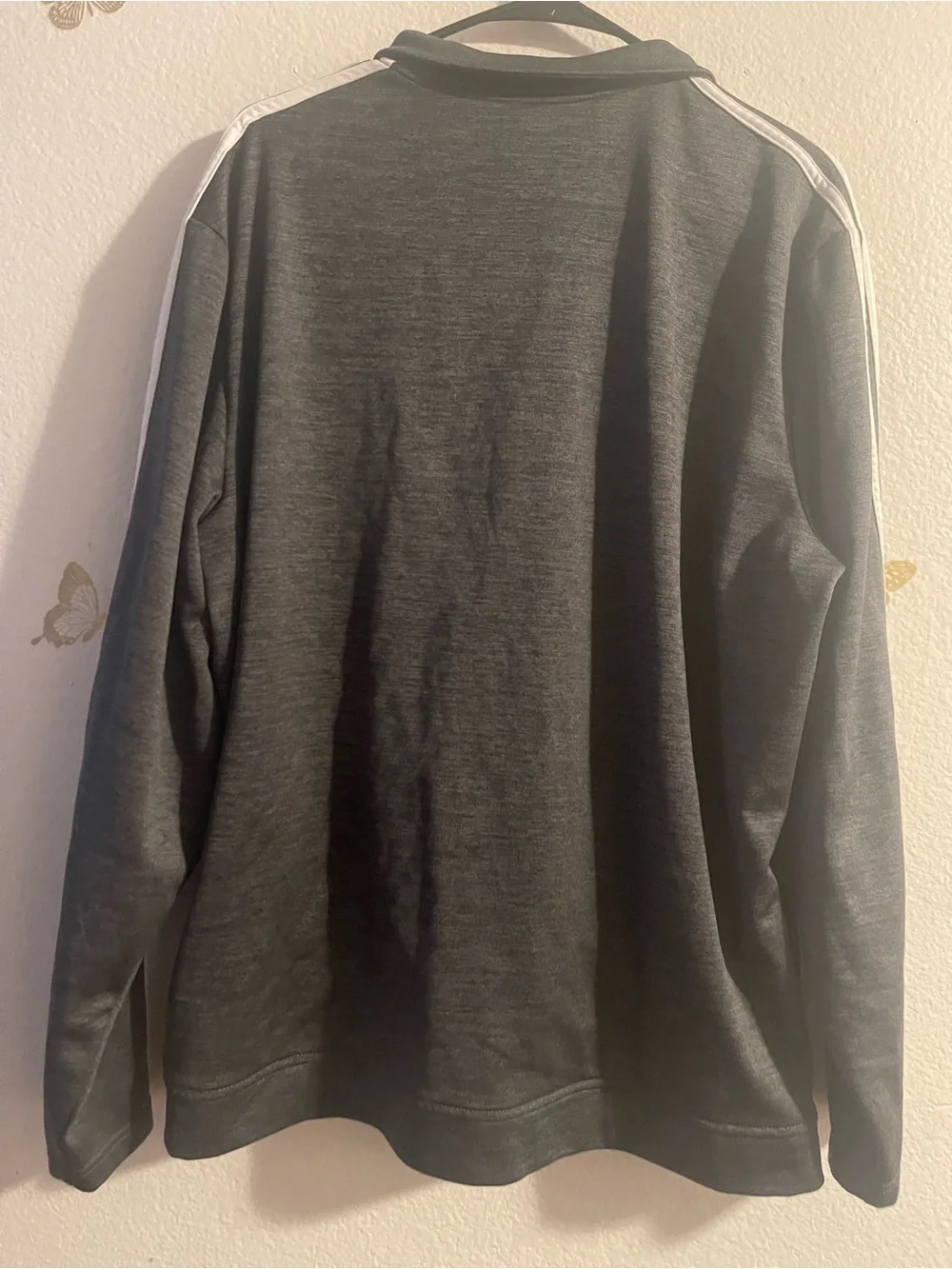 adidas Black Track Jacket with White Stripes